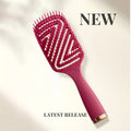 [Quick Dry Hair Brush] Wet brush quick drying hair brush, ventilated design, ergonomic handle, suitable for all hair types, anti knot comb, hollow comb and fluffy curved ventilated comb, suitable for natural, curly, straight, wet or dry hair with heat res