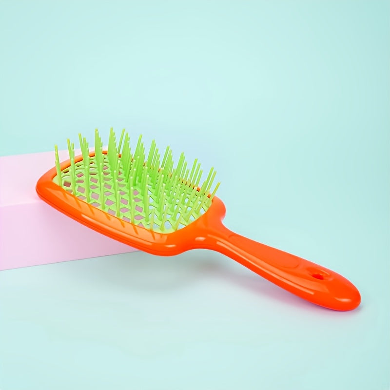 Anti Static Hollow Mesh Comb, Candy Color Comb for Both  and Wet Use, Household Anti-static Styling Comb, Smooth Hair Comb, Massage Comb, Large Back Fluffy Comb, Hair Styling Tools