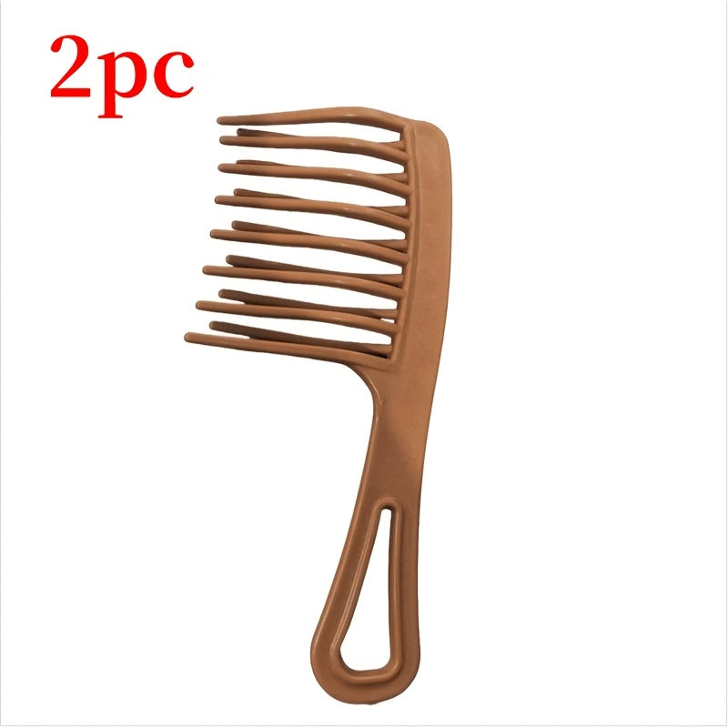 Large Double-Tooth Comb for Curly Hair - Electrostatic, Smooth Styling Tool with Comfortable Handle, Durable Plastic Teeth Suitable for Long Curls - Perfect Gift for Women, Modern Hair Brush, Smooth Hair Brush, MenHairbrush, Comb for Curly Hair