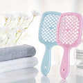 Portable Pearlescent Hair Comb, Hollow Airy Hair Brush, Candy Colors, Waterproof Dry Hair Detangling Brush, Openwork Comb, Grid Honeycomb Comb, Household Massage Comb, Dry and Wet Use Plastic Portable Pearlescent Hair Comb - Mother's Day Gift