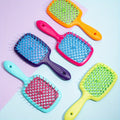 Anti Static Hollow Mesh Comb, Candy Color Comb for Both  and Wet Use, Household Anti-static Styling Comb, Smooth Hair Comb, Massage Comb, Large Back Fluffy Comb, Hair Styling Tools
