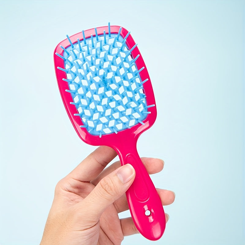 Anti Static Hollow Mesh Comb, Candy Color Comb for Both  and Wet Use, Household Anti-static Styling Comb, Smooth Hair Comb, Massage Comb, Large Back Fluffy Comb, Hair Styling Tools
