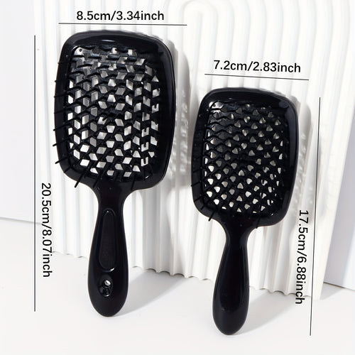 2pcs Set of Large And Small Smooth Hairbrushes, with Soft Bristles, Tangle-Free - Perfect for Wet Or Damaged Hair, Suitable for Women And Men
