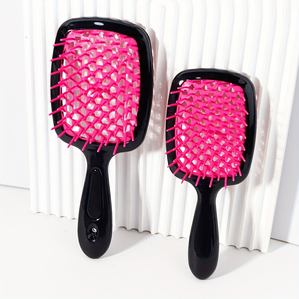 2pcs Set of Large And Small Smooth Hairbrushes, with Soft Bristles, Tangle-Free - Perfect for Wet Or Damaged Hair, Suitable for Women And Men